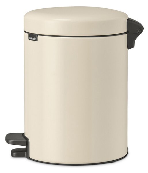 Кош за боклук с педал Brabantia NewIcon 1005527, 5 л, Плавно затваряне, Противоплъзгаща основа, Бежов