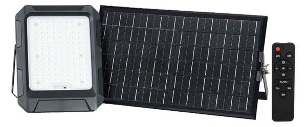 LED Solar прожектор LED/15W/3,7V IP65 4000K черен + д.у