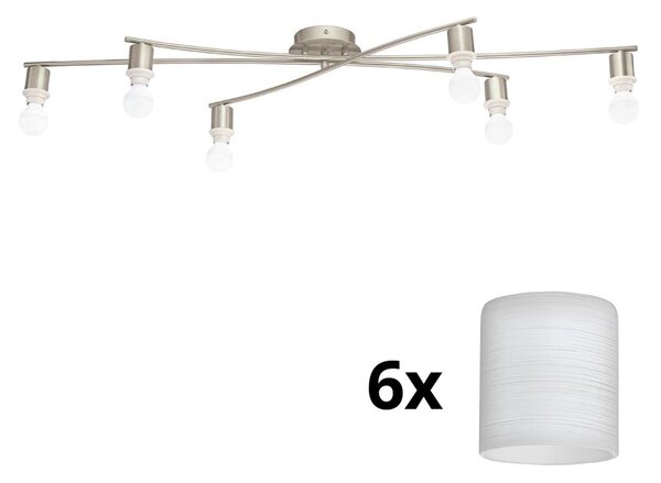 Eglo - LED Плафониера MY CHOICE 6xE14/4W/230V хром/бял