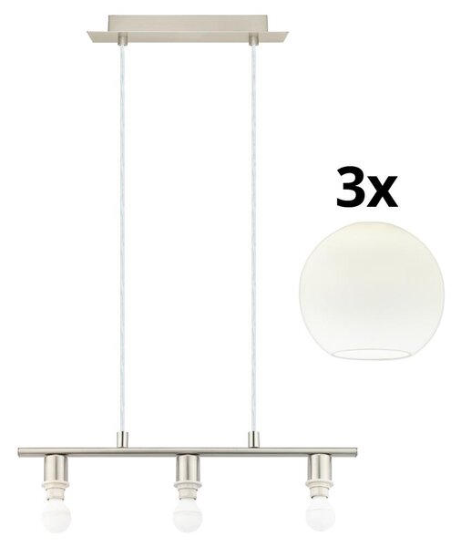 Eglo - LED Пендел MY CHOICE 3xE14/4W/230V хром/бял