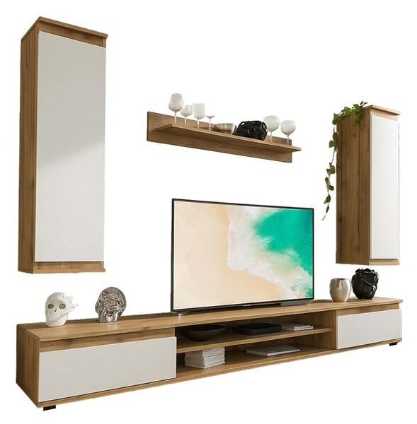 Комплект ТВ шкаф Сандро Дъб 175x37x160 см