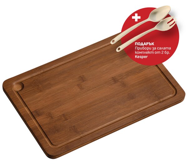Дъска 38x25x1.6 см ТЪМЕН БАМБУК KESPER