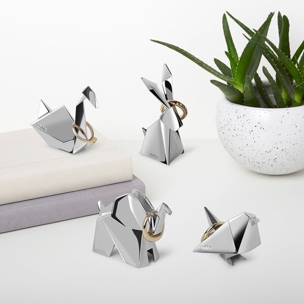 UMBRA Поставка за пръстени “ORIGAMI BIRD“ - птичка - цвят хром