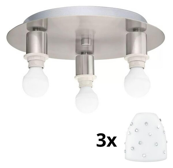 Eglo - LED Плафониера MY CHOICE 3xE14/4W/230V хром/бял