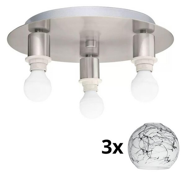 Eglo - LED Плафониера MY CHOICE 3xE14/4W/230V хром/бял/черен