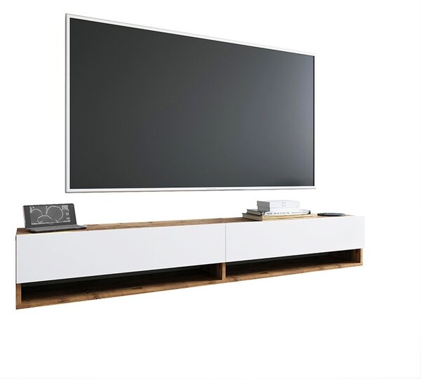 ТВ шкаф Handra Бял 180x31.5x29.5 см