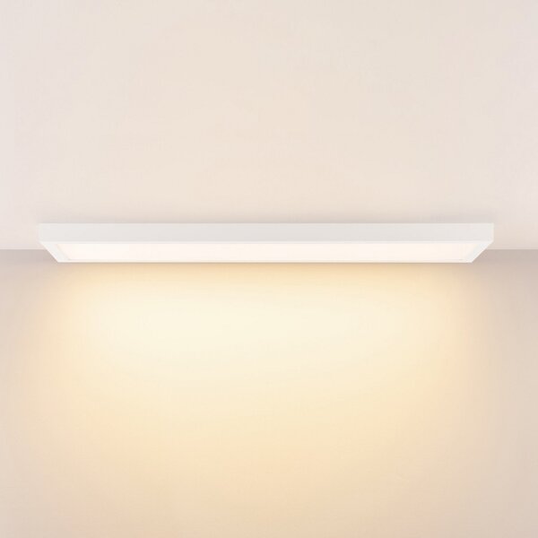 Deko-Light LED панел PRO OFFICE SANO, 123 x 33 cm, дим, бял метал CCT, Затъмняване, Бял, кабинет / офис, Алуминий
