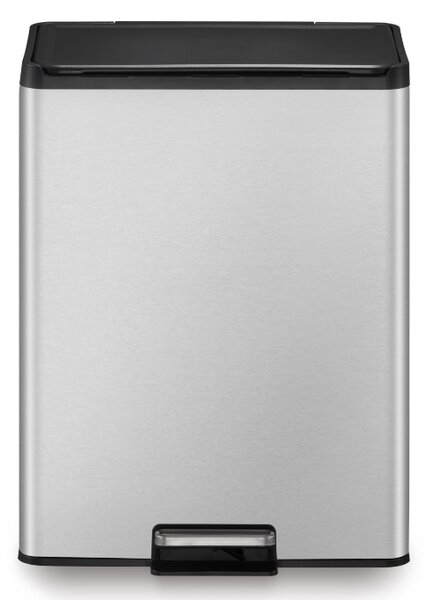 EKO Кош за разделно събиране “ESSENTIAL“ - 2 х 20 л.- хром мат