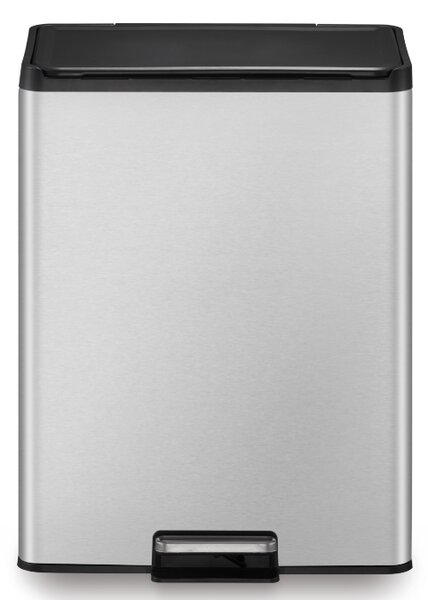 EKO Кош за разделно събиране “ESSENTIAL“ - 2 х 20 л.- хром мат