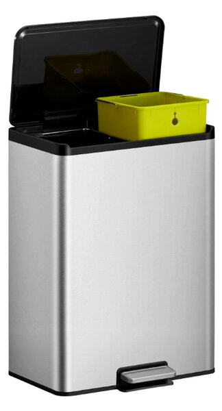 EKO Кош за разделно събиране “ESSENTIAL“ - 2 х 20 л.- хром мат