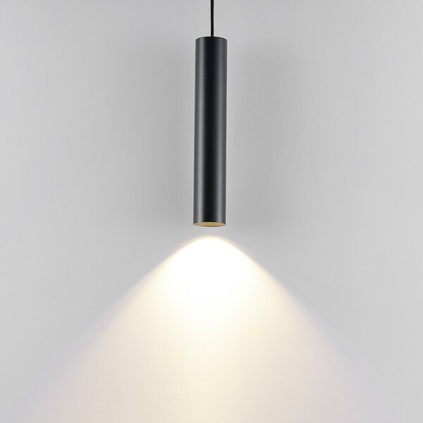 Deko-Light Висяща лампа CAN, черна, височина 35 cm, Ø 6 метал, GU10, Затъмняване, Черен, Дневна/трапезария, Алуминий