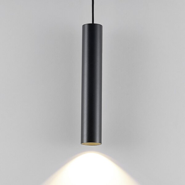 Deko-Light Висяща лампа CAN, черна, височина 35 cm, Ø 6 метал, GU10, Затъмняване, Черен, Дневна/трапезария, Алуминий