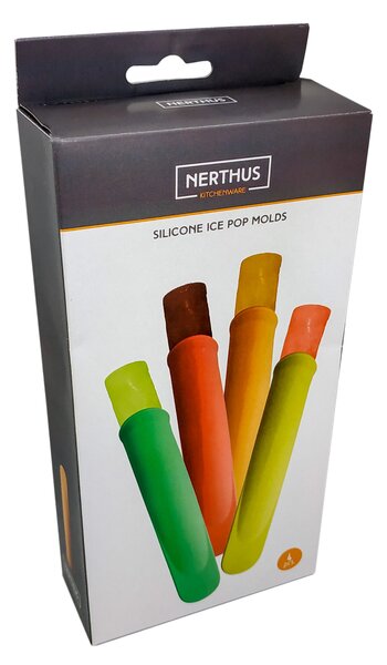 Nerthus Комплект от 4 бр. силиконови форми за ледени близалки