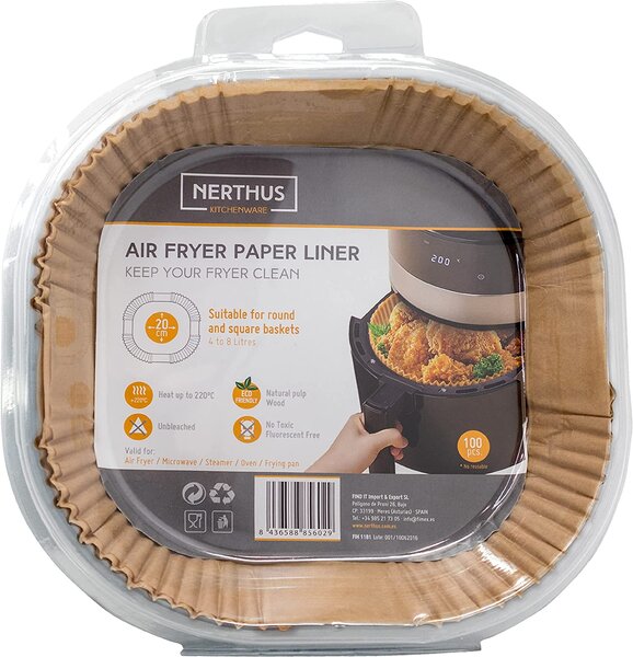 Nerthus Хартиени кошници за AIR FRYER - 100 бр