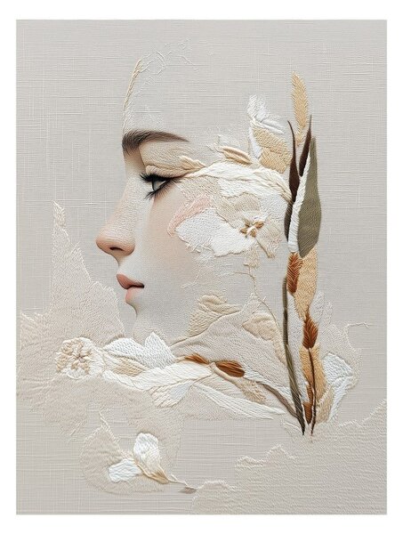 Картина 60x80 cm Stitched Bloom – Styler