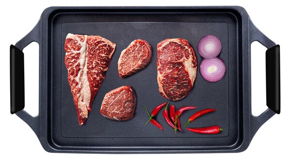 Nerthus Индукционна гладка плоча за печене 26 х 43 см