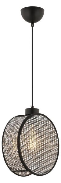 Висяща лампа DRUM на кабел 1xE27/60W/230V, сив/черен