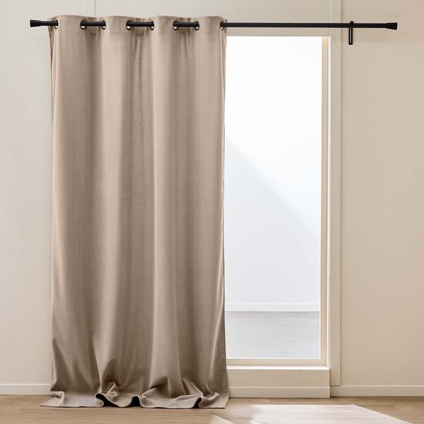 Кафяво термо перде от рипсено кадифе 140x260 cm Madison – douceur d'intérieur