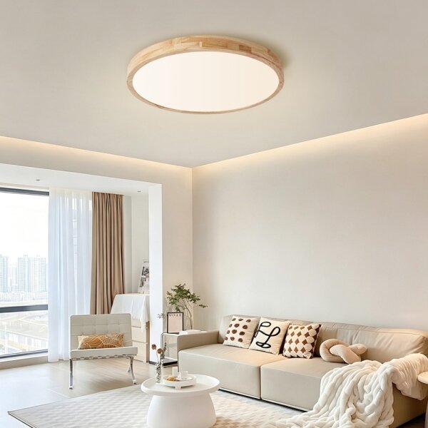 Brilagi - LED димируемо осветително тяло WOODLINE LED/72W/230V 3000-6000K дъб Ø 60 см +ДУ