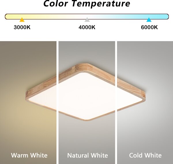 Brilagi - димируемо LED осветително тяло WOODLINE SQUARE LED/80W/230V дъб 60x60 см + дистанционно управление