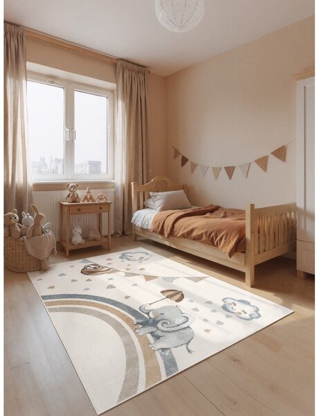 Кремав детски килим 120x170 cm Walk like an Elephant Rainy Party – Villeroy&Boch