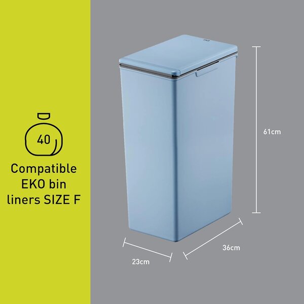 EKO Кош с TOUCH механизъм “MORANDI TOUCH“ - 40л - син
