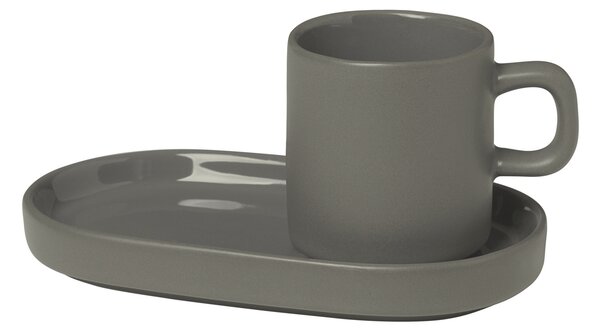 BLOMUS Комплект от 2 бр.чаши за еспресо PILAR, 50 мл - цвят сив (Pewter)