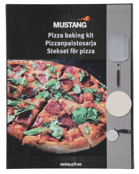 MUSTANG К-т за пица от 3 части (камък, нож и лопатка)