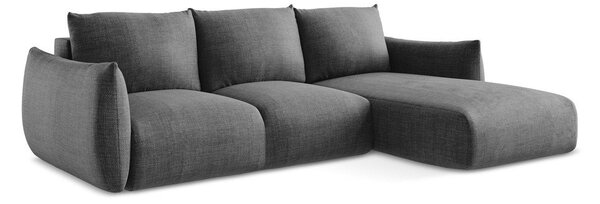 Тъмносив сгъваем ъглов диван (десен ъгъл) Leila – Makamii