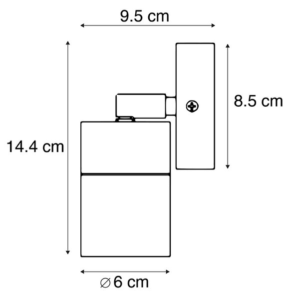 Интелигентна външна лампа за стена черна IP44 с WiFi GU10 - Solo