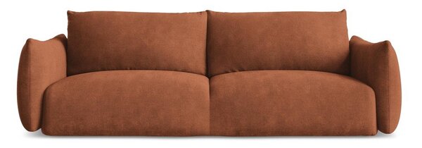 Теракотен шенилов разтегателен диван 230 cm Leila – Makamii