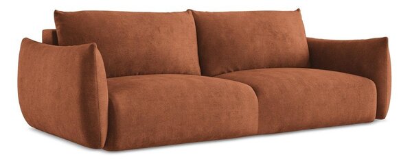 Теракотен шенилов разтегателен диван 230 cm Leila – Makamii