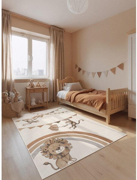 Кремав детски килим 120x170 cm Roar like a Lion Rainbow Party – Villeroy&Boch