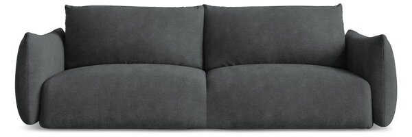 Тъмносив шенилов разтегателен диван 230 cm Leila – Makamii