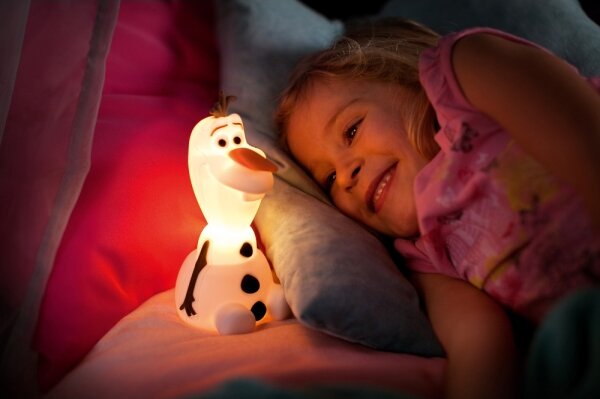 Philips 71768/08/16 -LED Детска лампа DISNEY FROZEN OLAF LED/0,3W/2xAAA снежен човек