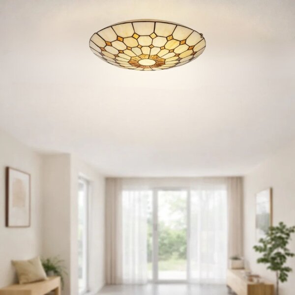 Brilagi - Витражно таванно осветително тяло DORAN в стил Tiffany 2xE27/60W/230V
