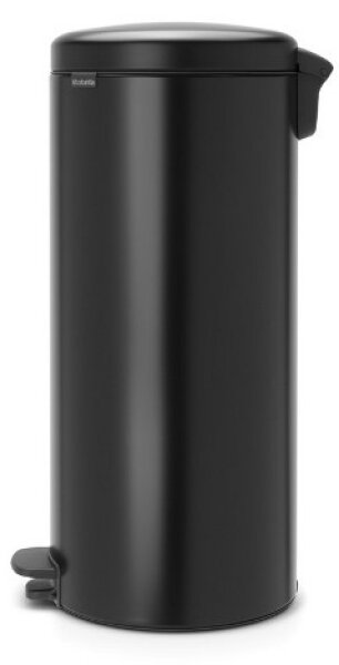Кош за боклук с педал Brabantia NewIcon 649059, 30 л, Плавно затваряне, Противоплъзгаща основа, Черен