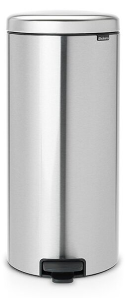 Кош за боклук с педал Brabantia NewIcon 649061, 30 л, Плавно затваряне, Противоплъзгаща основа, Устойчив на пръстови отпечатъци, Инокс/Мат