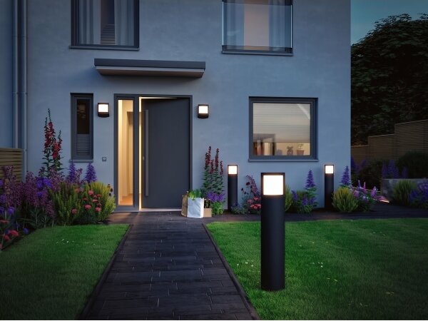 Paulmann 94514 - LED/8,5W IP44 Външна лампа със сензор PADEA 230V антрацит