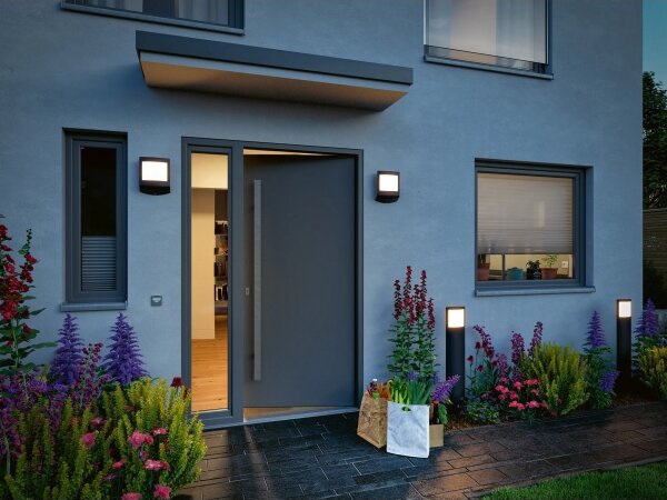 Paulmann 94515 - LED/8,5W IP44 Външна лампа със сензор PADEA 230V антрацит
