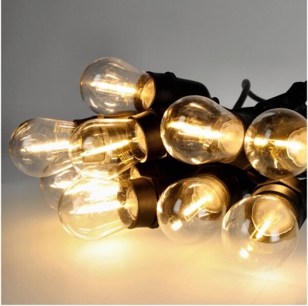LED Екстериорни декоративни лампички BAJA ST64 10xE27/1W/230V 10,9m IP44 топло бяло