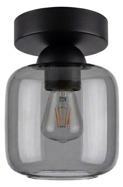 BRILAGI - LED Таванно осветително тяло R GLASS 1xE27/60W/230V Ø 14 см черно/опушено сиво