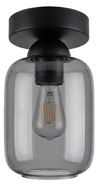 BRILAGI - LED таванно осветително тяло R GLASS 1xE27/60W/230V Ø 14 см черно/димно сиво