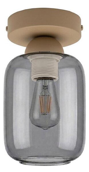 BRILAGI - LED Плафон R GLASS 1xE27/60W/230V pr. 14 cm бежов/димно сиво