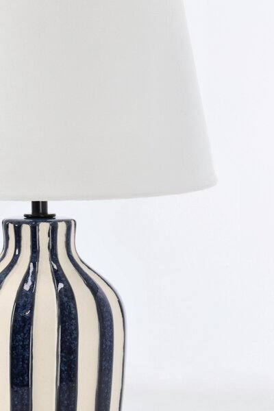 Bizzotto Настолна лампа Falyn Lines синя H39cm
