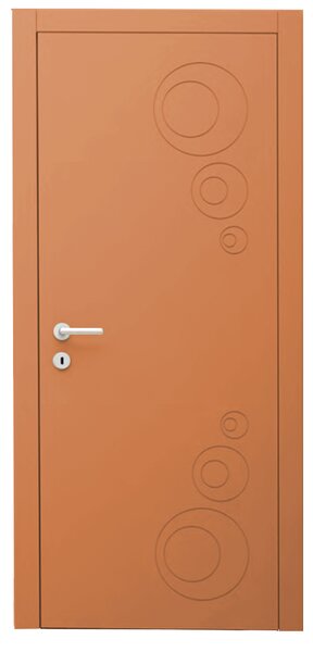 Интериорна врата с каса EKASA INCONTRI IN-RIM 90x240х12 см, панти, магнитна брава, дърво, кехлибар