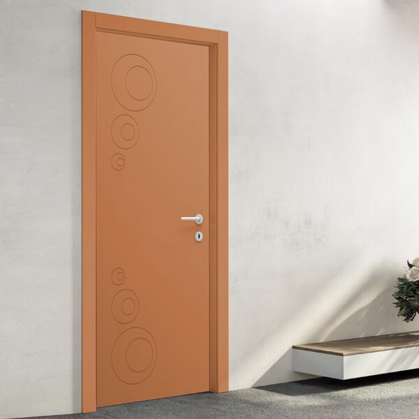 Интериорна врата с каса EKASA INCONTRI IN-RIM 90x240х12 см, панти, магнитна брава, дърво, кехлибар