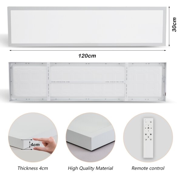 Brilagi-LED Димируемо осветително тяло за баня FRAME SMART LED/50W/230V IP44 бяло+дистанционно управление