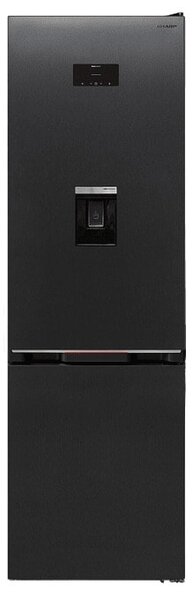Хладилник с фризер Sharp SJ-NBA32DHDAE, клас E, 367 л. общ обем, свободностоящ, 250 kWh/годишно, No Frost, черен