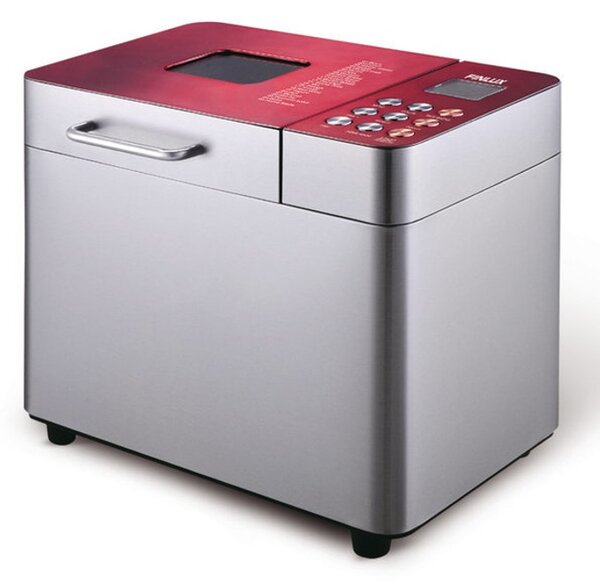 Хлебопекарна Finlux FBM-1684IX RED, 550W, 25 пpoгpaми, 15 часа отложен старт, вмecтимocт до 1000g, червена